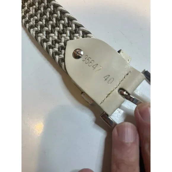 Georg Roth los angeles Knit Belt Fulda-8199 Size 40 Khaki/Creme